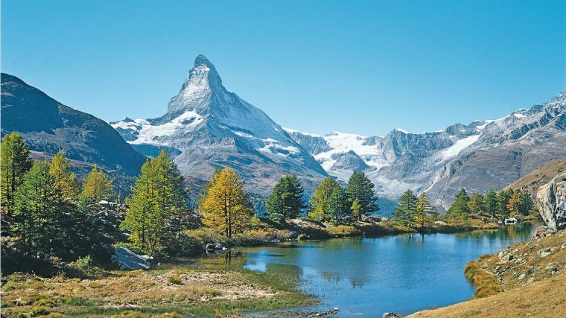 Bergsee-Matterhorn-Wallis